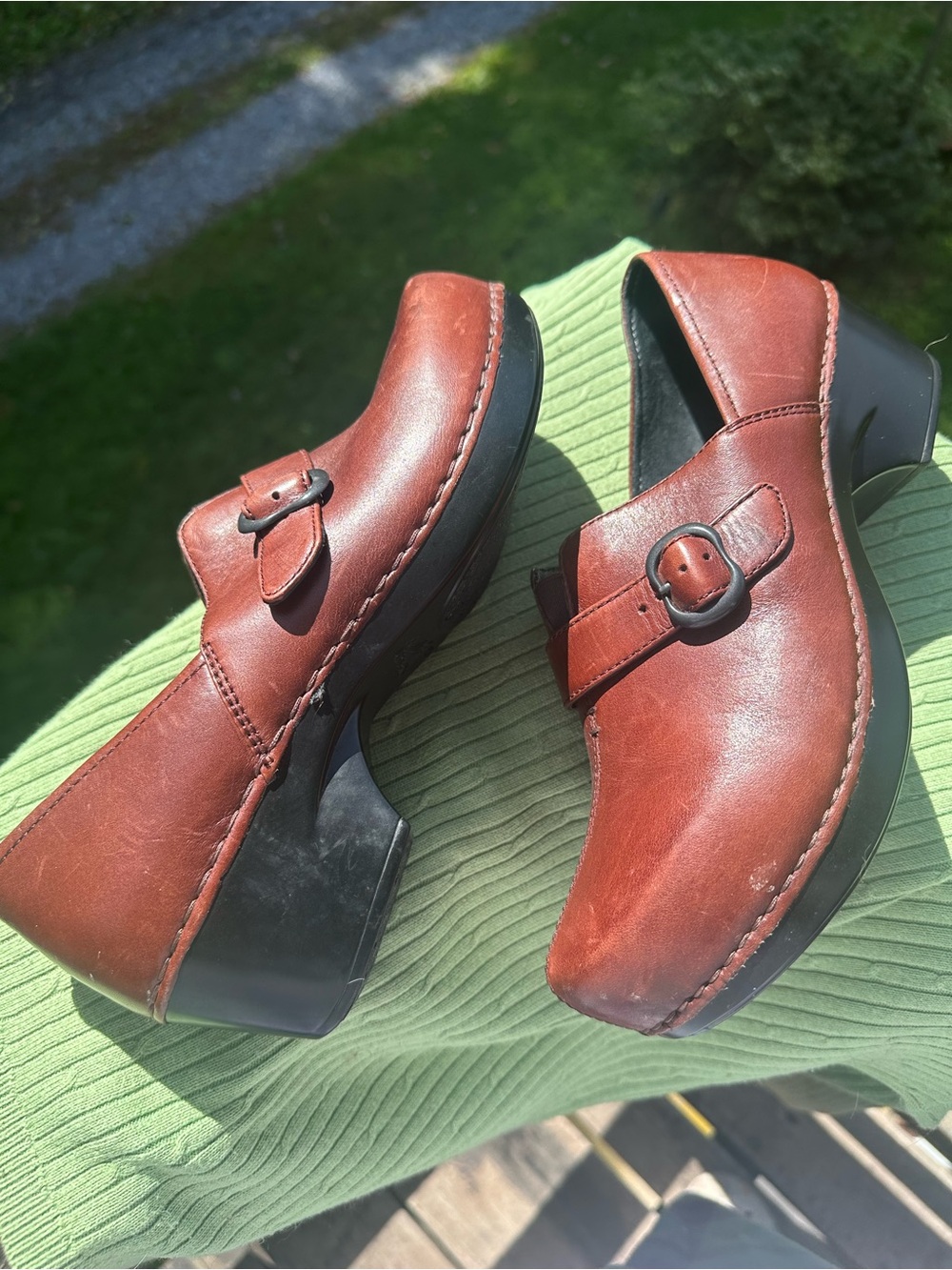 Dansko Women’s Brown Leather Slip-On Loafers with Buckle Strap Size 9.5 US, EU40 - Picture 5 of 8